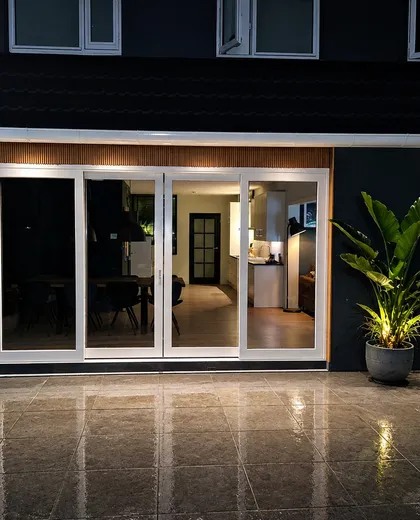Nieuwe schuifpui geplaatst in een woning in Groningen